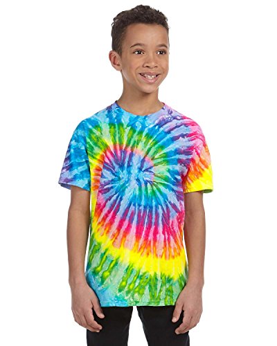 Tie-Dyed Tie-Dye Youth 5.4 oz, 100% Cotton T-Shirt, Small, Saturn