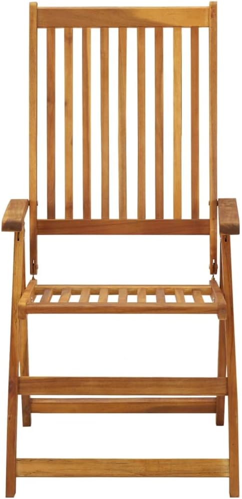 Beach Chair with Foot Rest Best Beach chairPatio Reclining Chairs 2 pcs with Cushions Solid Acacia WoodSuitable for Garden Patio Living Room