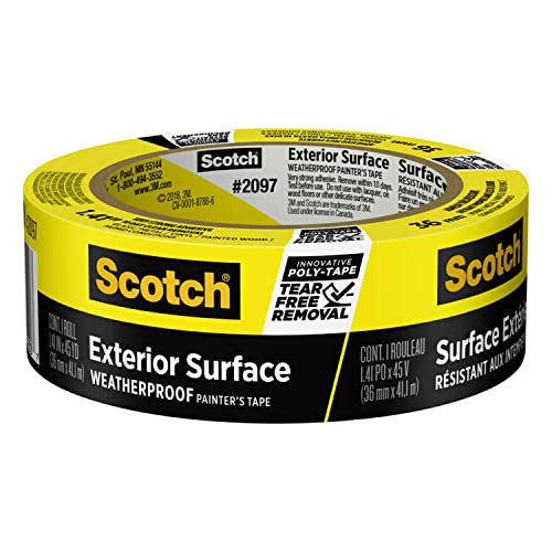 Scotch Exterior Surface Painter’s Tape, 1.41 inches x 45 yards, 2097, 1 roll