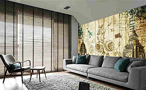 Papier paint murale Sticker mural photo Londres de style britannique peint à la main Peinture mural -350cmx245cm
