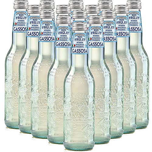 Gassosa Bio | Galvanina | 12 Bottiglie in Vetro Scolpito | 355 Ml | Senza Calorie | Eccellenza Italiana | Soft Drink | Bibita Gassata Biologica | Ingrediente per Cocktail