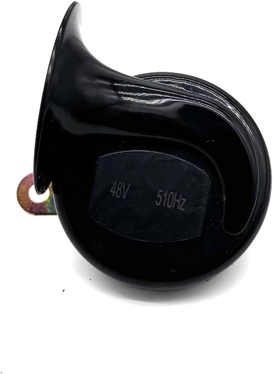 New 12V 48V Motorcycle Super Loud Waterproof Snail Horn Sound Monophonic ATV Scooters Motorcycle Accessories Electric Moped Horn(48V)