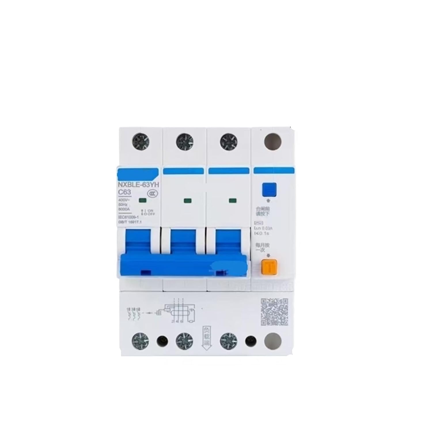 D-Type 300MA 0.3A Residual Current Operated Circuit Breaker NXBLE-63YH 1P 2P 3P+N 4P Magnetic Thermal Switch Type D, Accessories
