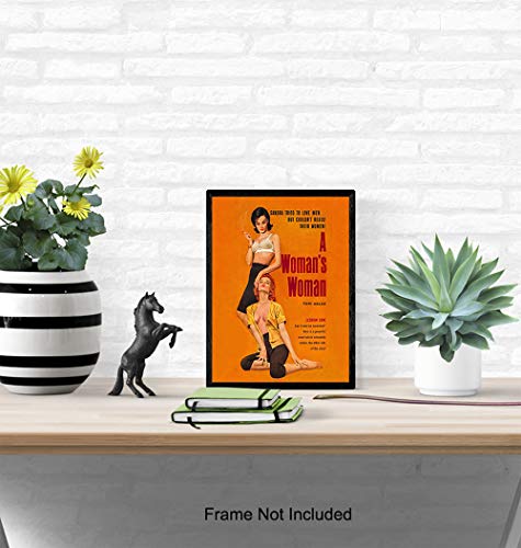 Vintage Lesbian Romance Fiction Book Wall Art - Lgbtq Accessories Poster Print - Lesbian Gifts For Girlfriend, Women, Queer, Gay, Bi - Home Decor, Room Decoration For Living Room, Bedroom, Office #TOP3
