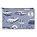 Ford Mustang Pattern Pencil Pen Organizer Zipper Pouch Case
