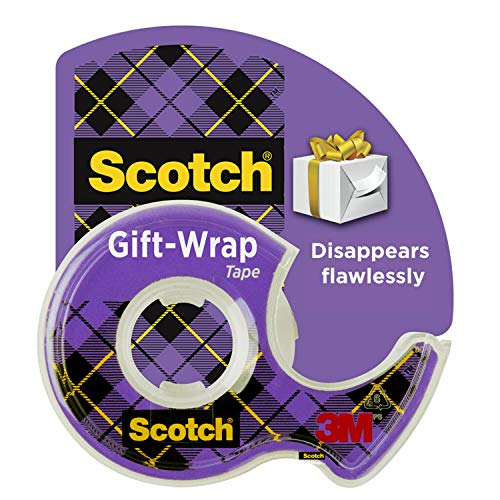 Scotch Gift Wrap Tape, Invisible, 0.75 in. x 650 in., 1 Tape Rolls With Dispensers
