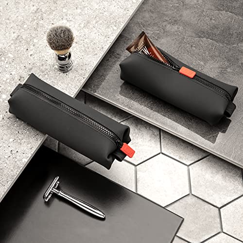 Tooletries - The Koby Mini Dopp Kit - Silicone Toiletry Organizer, Bathroom Travel Bag - Features Heavy-Duty Zipper, Leak Resistance, Easy To Clean - Charcoal #TOP2