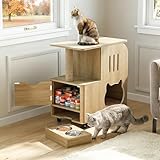 Hométis 360°Moveable Cat Feeding Station, 25.6’’W Pet...