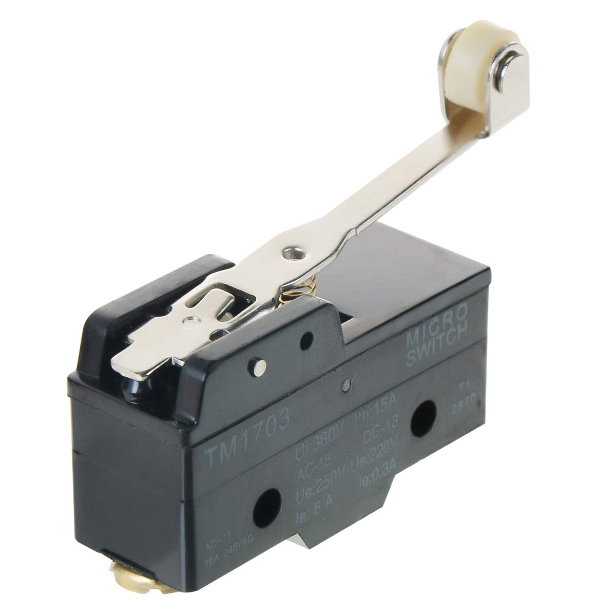 TM-1703 250V AC 15A Screw Terminals Long Hinge Roller Lever Micro 