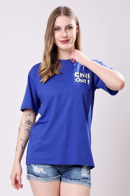 Image of London Hills Women's Cotton Blend Oversized Fit Oversized Tshirt | Oversized Tshirt - Pack of 2