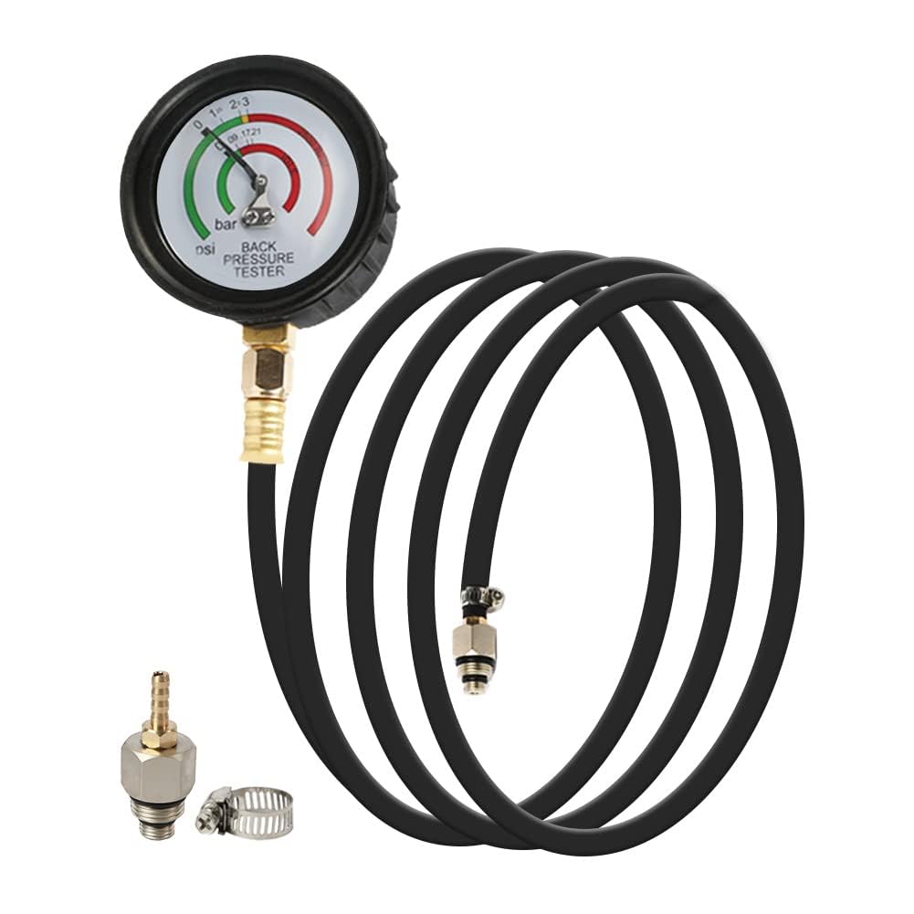 Exhaust Back Pressure Tester 2.5" HD Pressure Gauge Exhaust Back