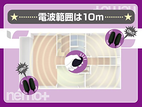 JAPANTOYZ ~Love&Leaf~ nemoプラス ネオワイヤレス リモコンローター(ローター×2個バージョン) ブラック - 画像4