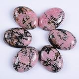 Mix-Stone 5 Pcs 12x16mm Oval Cabochon CAB Flatback Semi-precious Gemstone Ring Face (Rhodonite)