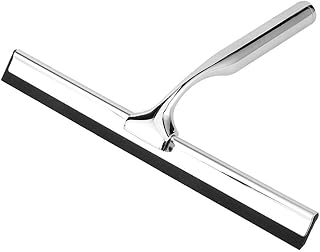 Stainless Steel Zinc Alloy Window Squeegee Car Windshield Glass Mirror Cleaning Tool with Hook, Squeegees for Shower Doors, Bathroom, Window and Car Glass