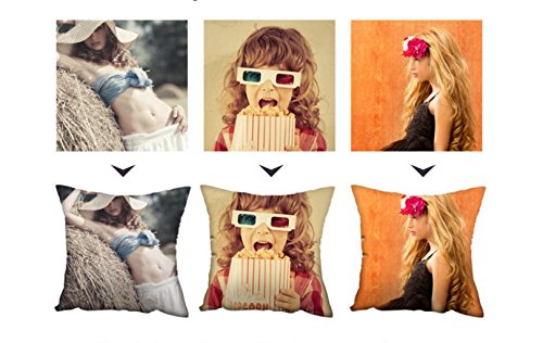 Shop&Three Custom Design Photos Or Text Outdoor/Indoor Throw Pillowcase,Personalized Pet Photo Pillow, Love Photo Throw Pillow,Wedding Keepsake Throw Pillow (King Size) #TOP3