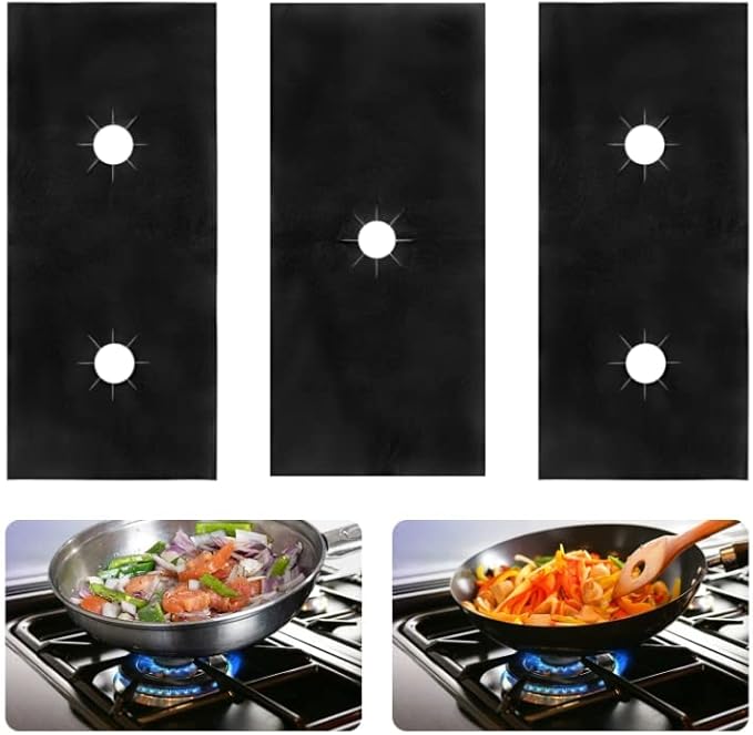 3pcs Stove Cover, Stove Protector for Gas Range, Washable Reusable Stove Top Covers, Heat