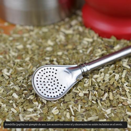 Miniatura 7 de Delicatino - Bombilla Para Mate De Acero Inoxidable - Diseño Cuchara 19 Cm, Filtro Desmontable - Incluye Cepillo De Limpieza - Acero Natural