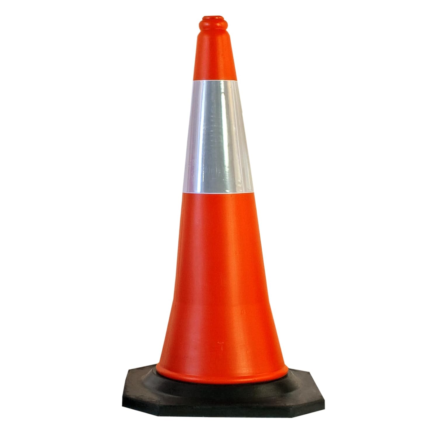 EBERSIGN Conos de Señalización 75cm con Base de Caucho – Cono de Tráfico Reflectantes para Seguridad Vial, Estacionamiento, Obras, Entrenamiento y Control Vehicular – 75x38cm