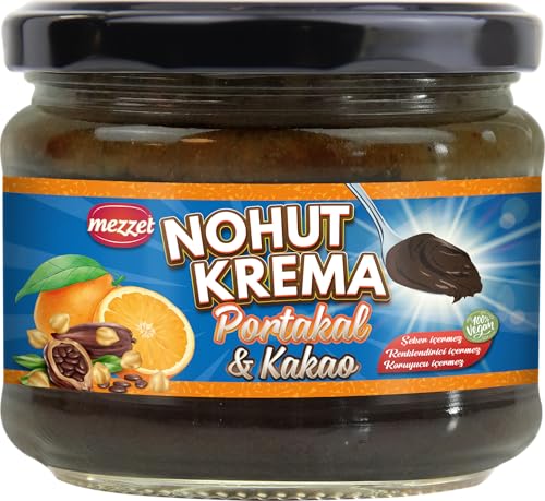 Nohut Kreması — Portakallı Kakaolu 300 G - Şeker Ilavesiz, Vegan, Sürülebilir Tatlı Ezme
