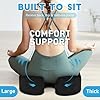 BlissTrends Seat Cushion,Thick Memory Foam Cushions for Office Chair, Car Seat, Airplane, Relieving Pressure Tailbone Sciatica Back Pain for Long Sitting Office Workers, Car Drivers 4.7in Thick Black #4