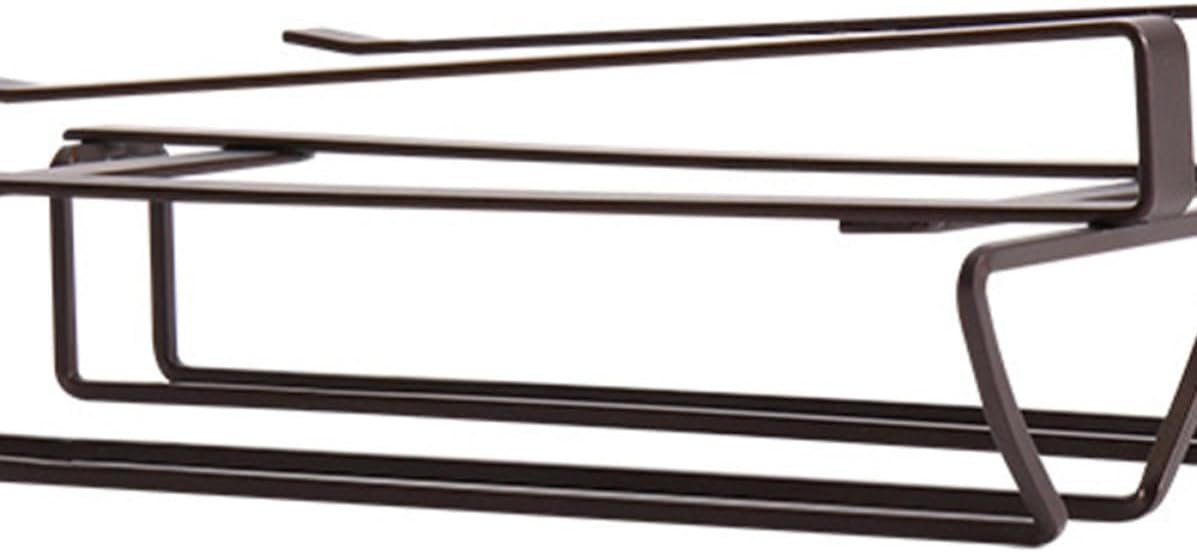 Wine Glass Holder Free Storage Rack Iron Punch Double Row
