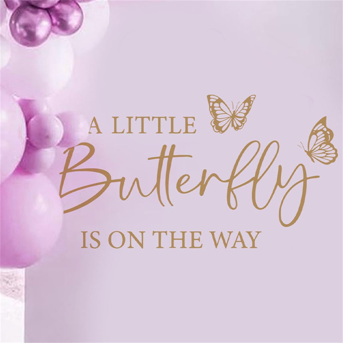Décoration de fête prénatale autocollant A Little Butterfly fille garçon