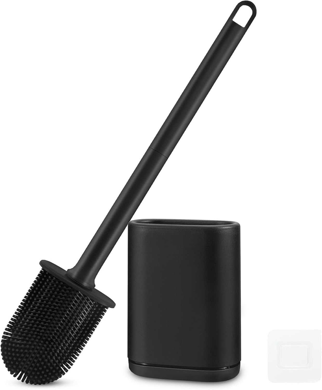 Amazon.com: White Toilet Brush and Holder Set, Silicone Bathroom Toilet ...