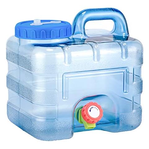 SoeHong Water Container with Tap, 7.5/10/15L Camping Hiking Water Bucket Portable Container, Outdoor Drinking-Water Storage Carrier Jug Water Tank,Home Emergency Drinking Storage Kettle Cover