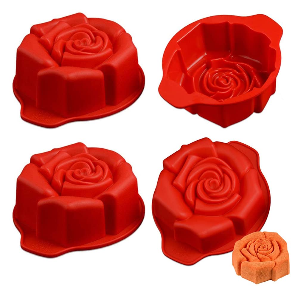 6 Stampini In Silicone A Forma Di Rosa - Per Dolci, Saponi E Candele Fai Da Te - Foto 11