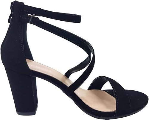 Miniatura 4 de Sandalias de vestir con tacón de bloque con correa cruzada sobre el dedo del pie