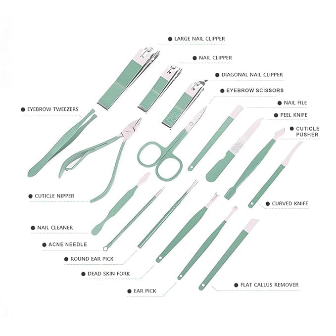 Velnest Luxury Nail Grooming Set 16 Pieces, Professional Manicure Pedicure Kit for Men & Women 2