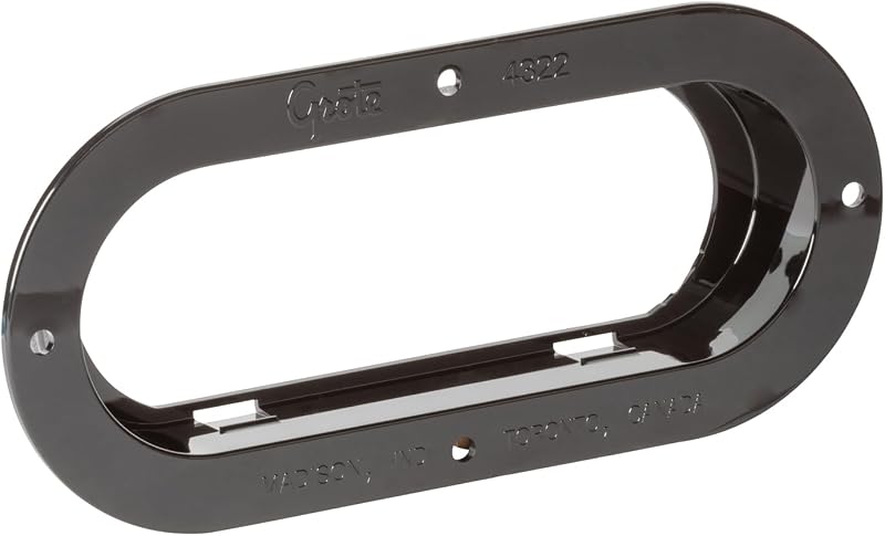 Flange de montagem antirroubo Grote 43222 preta para luzes ovais de 6"