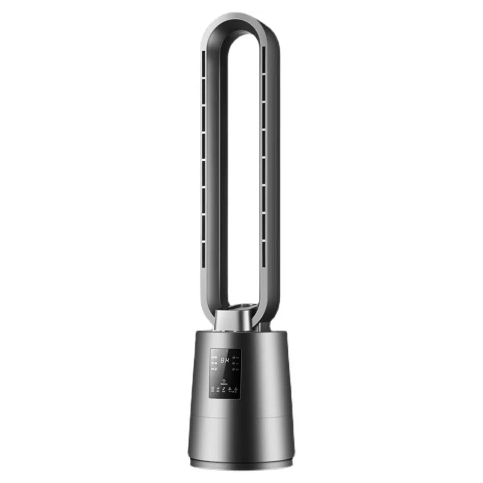 Wentylator wieżowy bezłopatkowy, Wielokolorowy wentylator bezłopatkowy, cichy, zdalny, 12 prędkości, timer 8H(Gray)