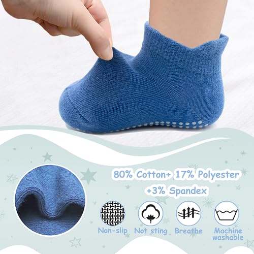 Baby Socks - Non Slip Ankle Socks with Non Skid Soles, 12 Pack for 6-12 Months & 1-3 Years3