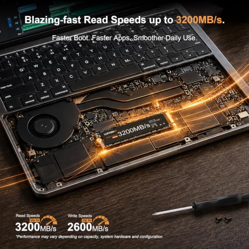 Image of 1TB M.2 NVMe SSD 2280, PCIe Gen3 x4 Internal Solid State Drive, Up to 3200MB /s, 3D NAND TLC with SLC Cache, High-Speed Storage Upgrade for Laptop & Desktop PC