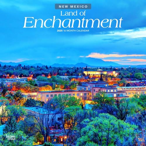 Land of Enchantment | New Mexico Places | 2025 12 x 24 Inch Monthly Square...