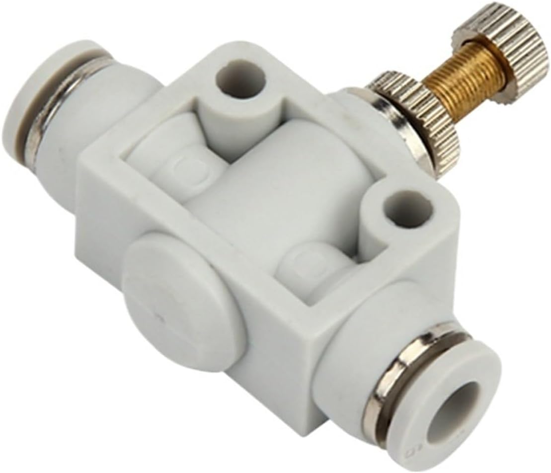 Pneumatic Gas Pipe Joint Restrictor Valve PA SA LSA4 6 8 10 LSA12 Pipeline Type One-way Throttle White 2Pcs(WhitePA6)