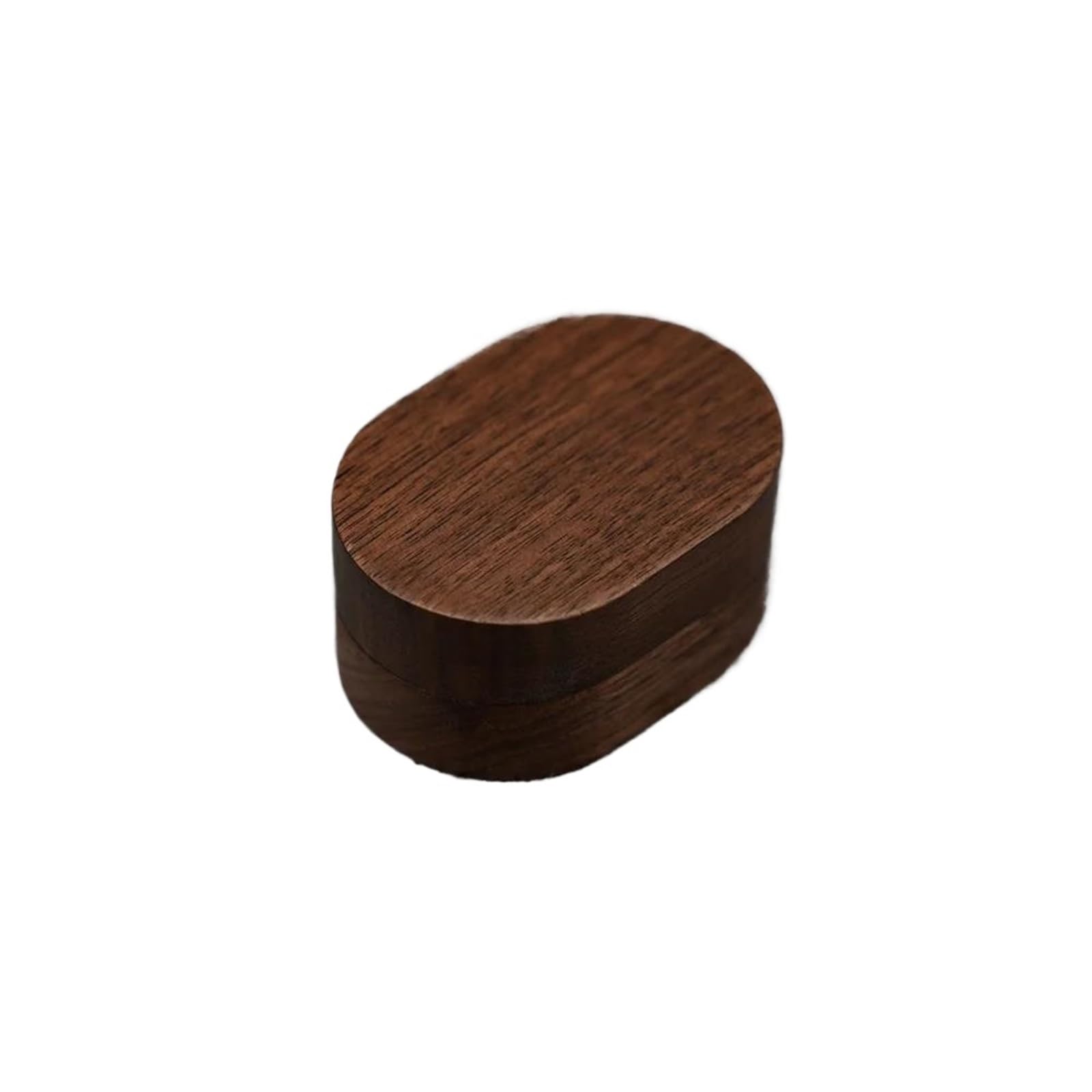 Portagioie Viaggio Confezione Regalo Scatola Per Gemelli Espositori Solo Scatole Di Legno Anello Ovale In Legno Massello Di Noce Nera Gioielli (7 * 5 * 4 Cm) Porta Collane Chiuso Portagioie Da Viaggio