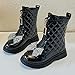 Girls Short Ankle Boots Fashion Dress Booties Waterproof Combat Shoes with Zipper,Mid Calf Cute Walking Boot
