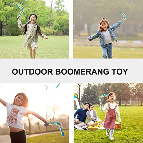 ABOOFAN 2 peças de bumerangues infantis de madeira clássicos bumerangues de retorno com arte colorid