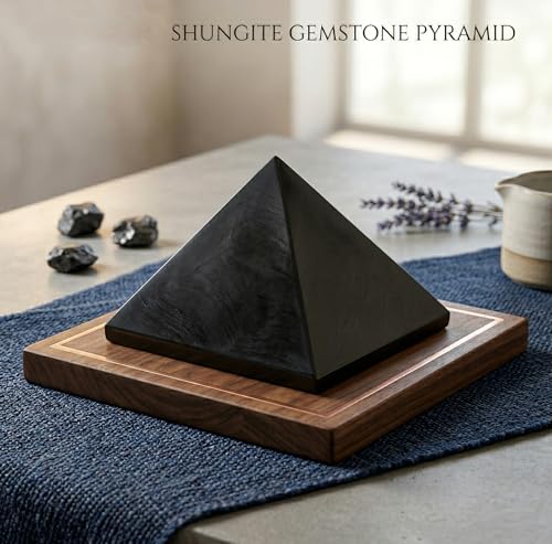 Escultura Pirámide de Piedra Shungita Natural 4 cm miniatura 5