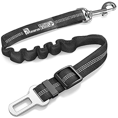 Dog Seat Belt for car ,Adjustable Elastic Bungee, Strong Durable Dog Car Harness - 360 Degree Swivel Attach Won't Twist, Reflective, Easy to Use