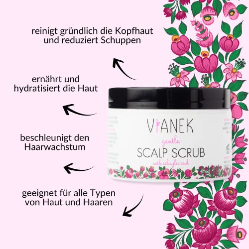 VIANEK beruhigendes Kopfhaut Peeling. Scalp scrub für alle Hauttypen. Vegan Naturkosmetik Größe 155g. - Image 4