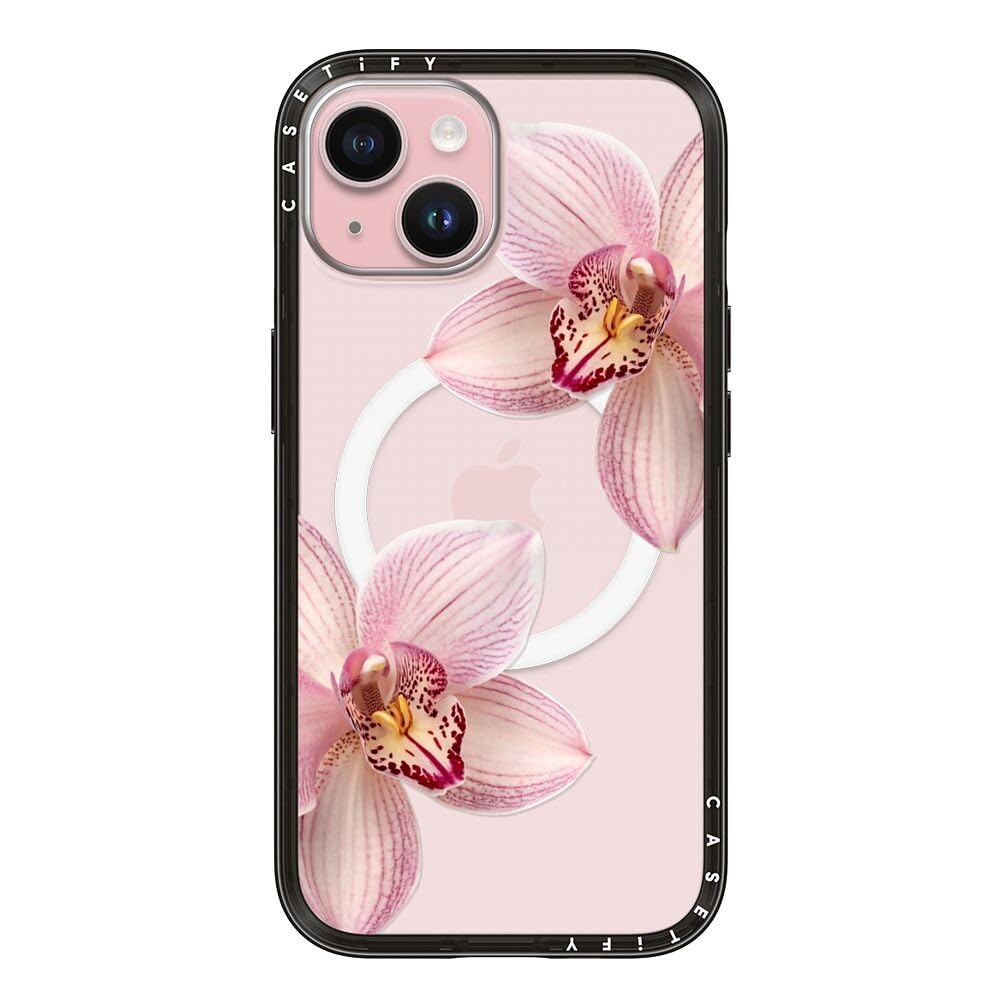 Coque iPhone 15 Magsafe fine transparente CASETiFY Orchidia légère - 8