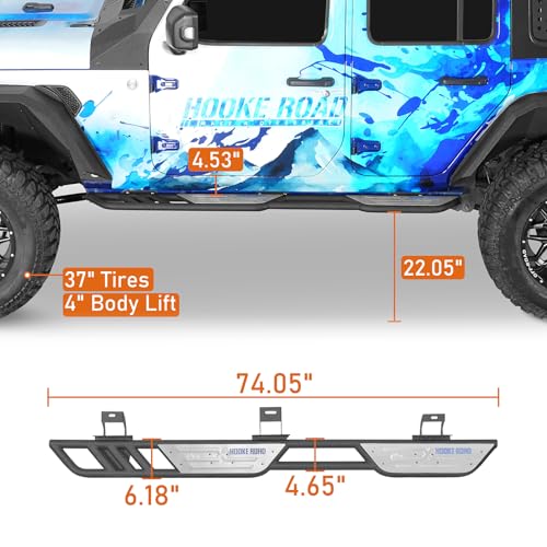Estribos laterales 6'' para Jeep Wrangler JL 2018-2026 miniatura 5