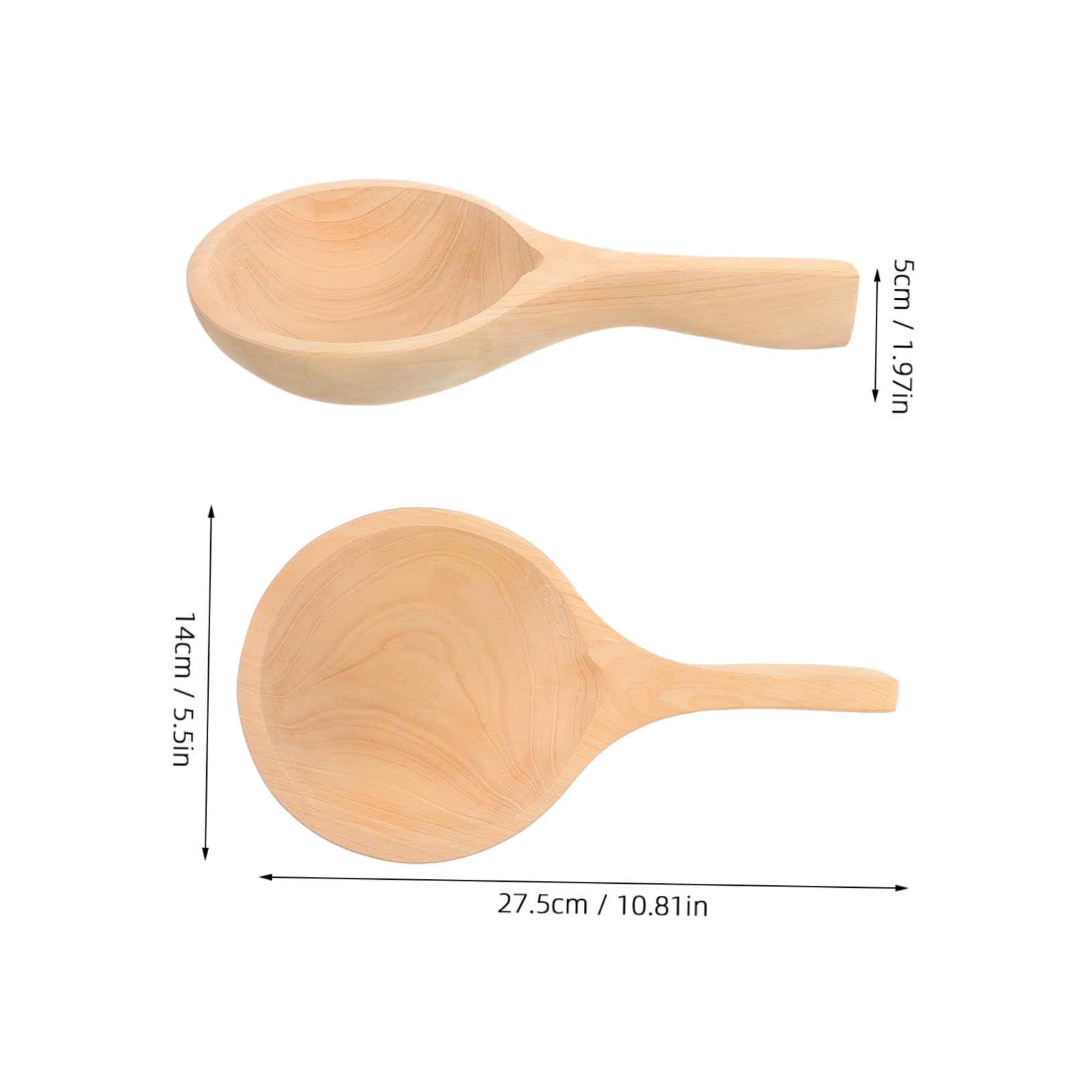 Cabilock Water Scoop with Ergonomic Handle Versatile Bathing Ladle for Kitchen Garden Sauna and More Practical Multi Purpose Wooden Water Scoop