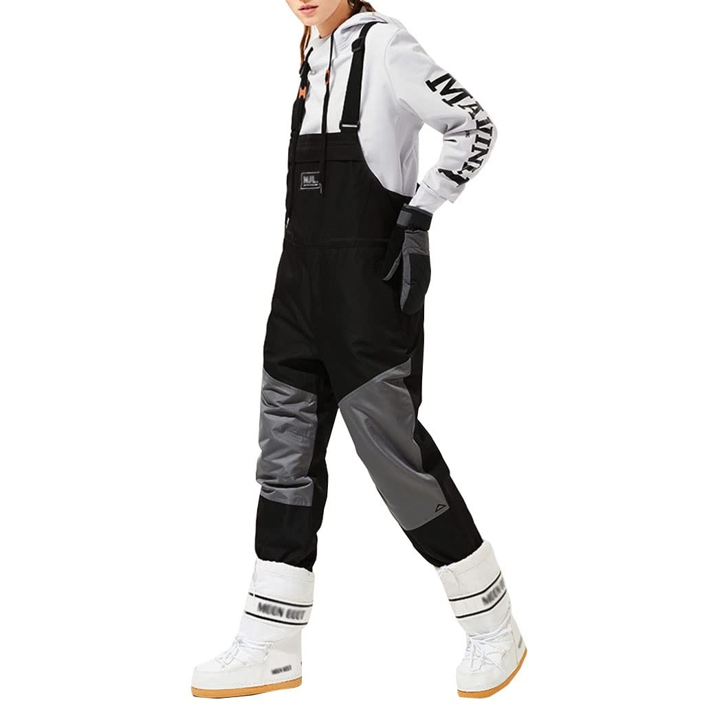 ZA-YZ Skiiing Snowboarding Bibs Ski Pants Waterproof Insulated Winter Overalls for Women Men Hiking Mountains