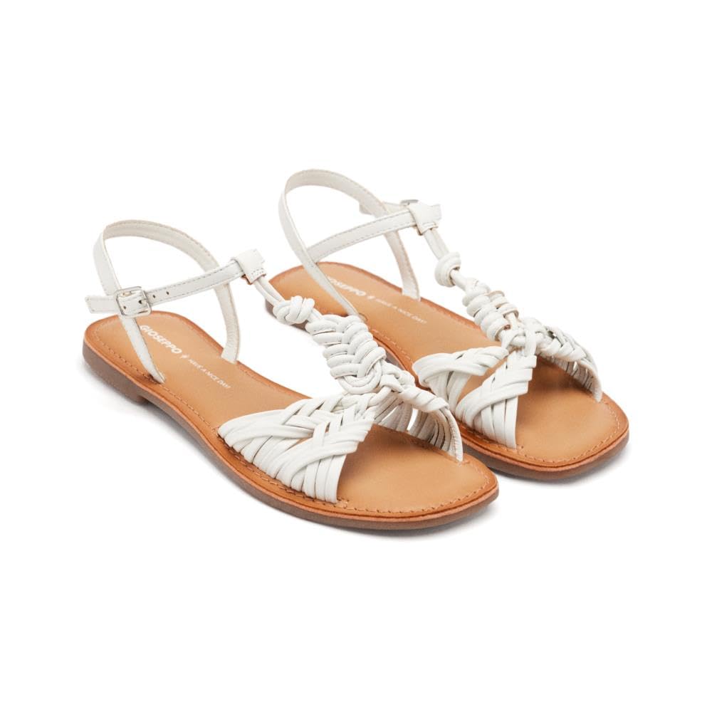GIOSEPPO Walden, Women's Flat Sandals, White, 38 EU, white, 6 UK