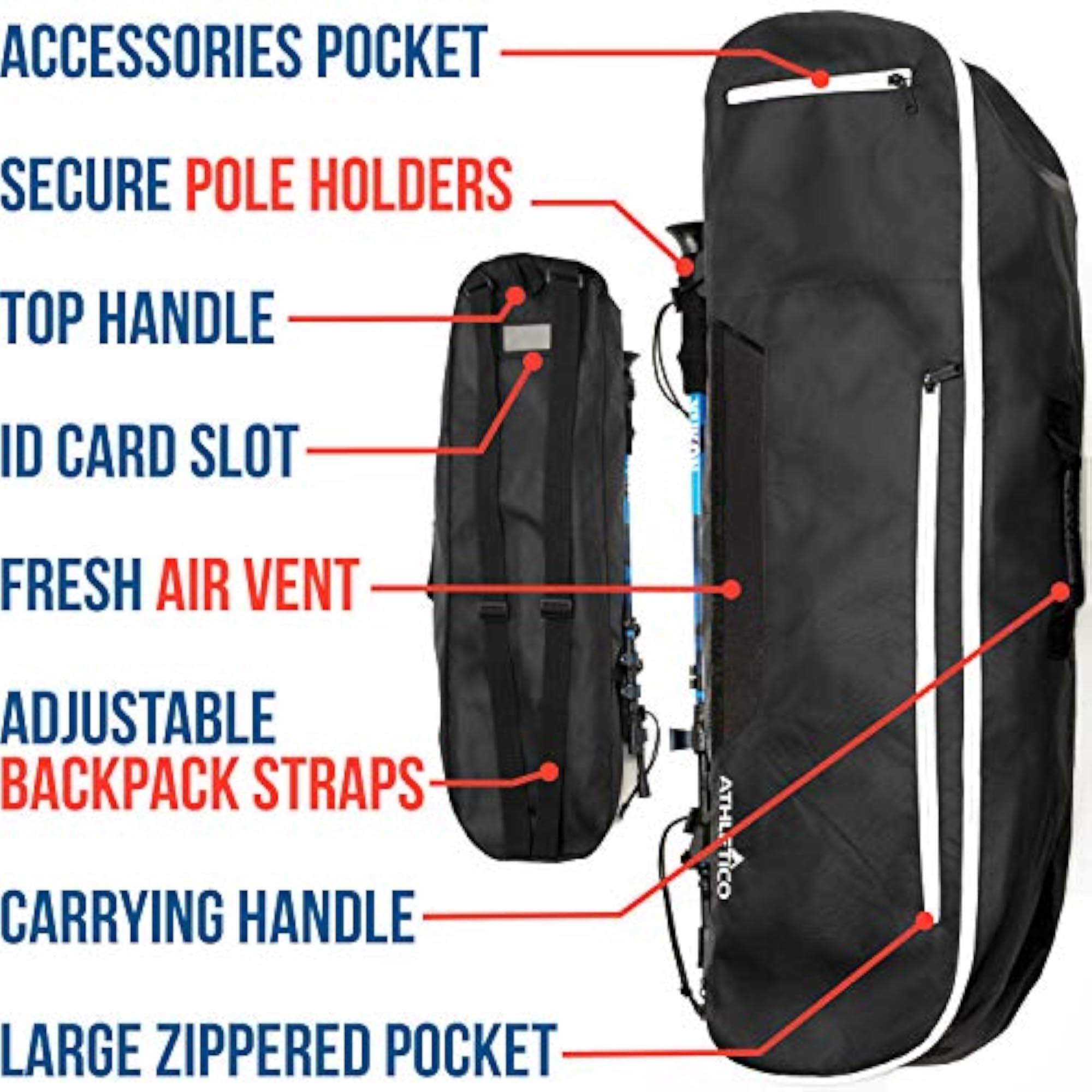 Snowshoe Bag - Backpack for Carrying Snowshoes (Small)