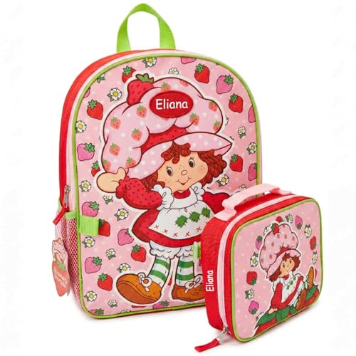 DIBSIES Personalized Backpack and Lunch Box Combo created using Strawberry Shortcake Backpack and Lunch Box